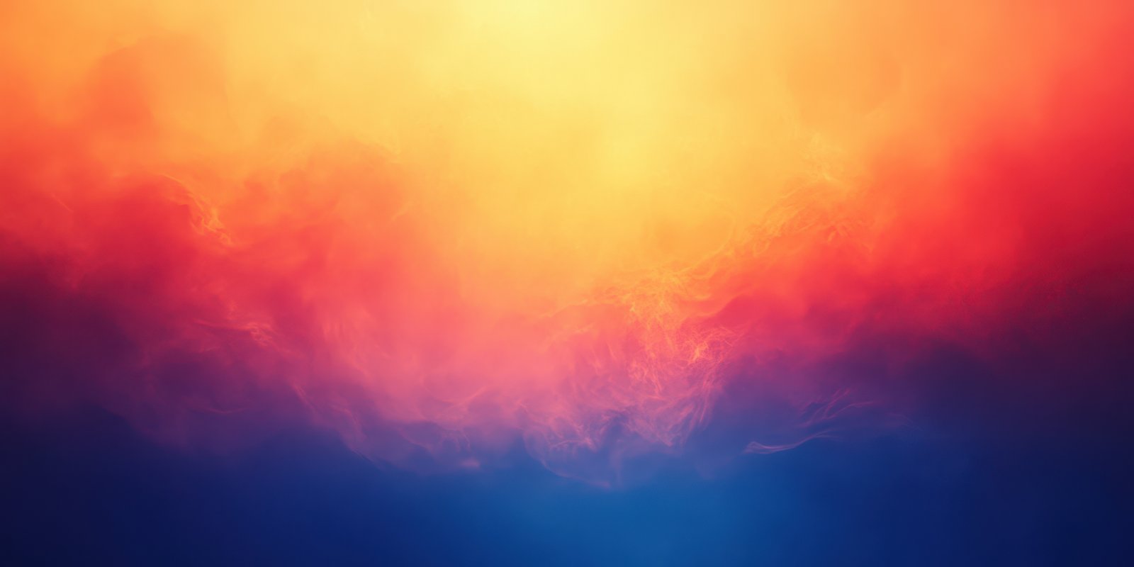 Vibrant display of colors in a dramatic sky during sunset over the horizon